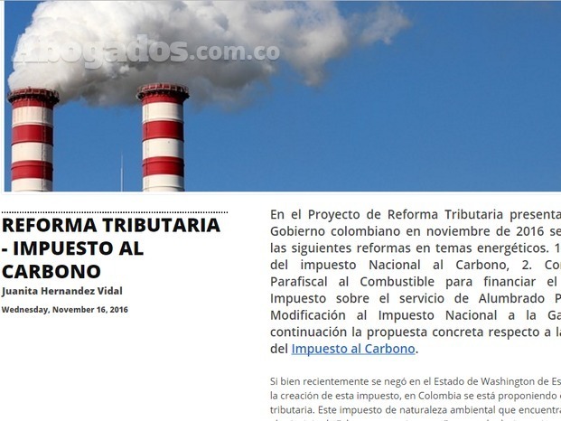 Impuesto al carbono en Colombia