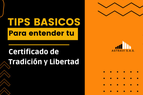 Aprende a leer fácil y rápido un certificado de tradición y libertad