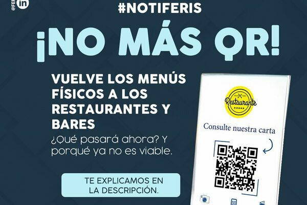 NO MAS CODIGOS QR. Vuelven los menús en físico a los restaurantes y bares.