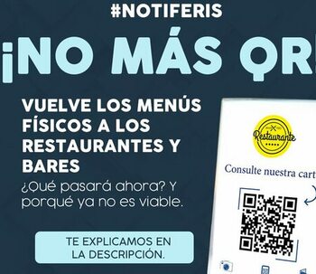 NO MAS CODIGOS QR. Vuelven los menús en físico a los restaurantes y bares.