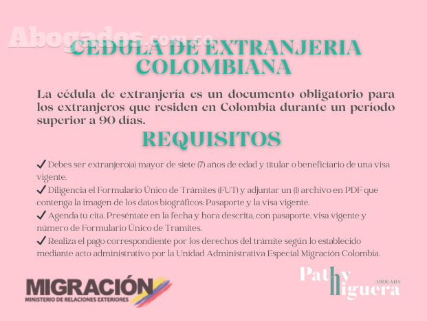 ¡Obtén tu cédula de extranjería y vive en Colombia!